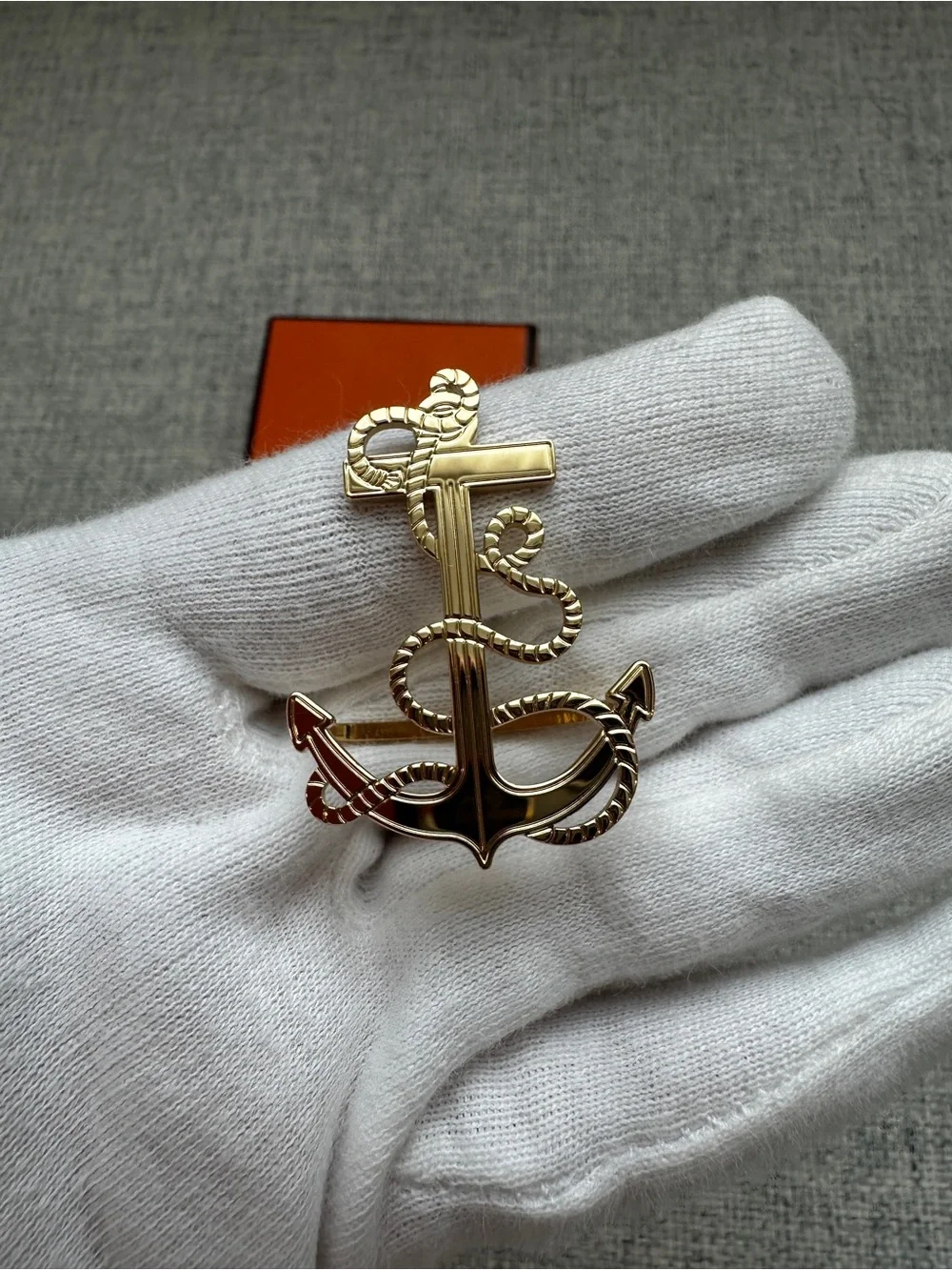 Hermes Ancre Marine scarf 70 ring